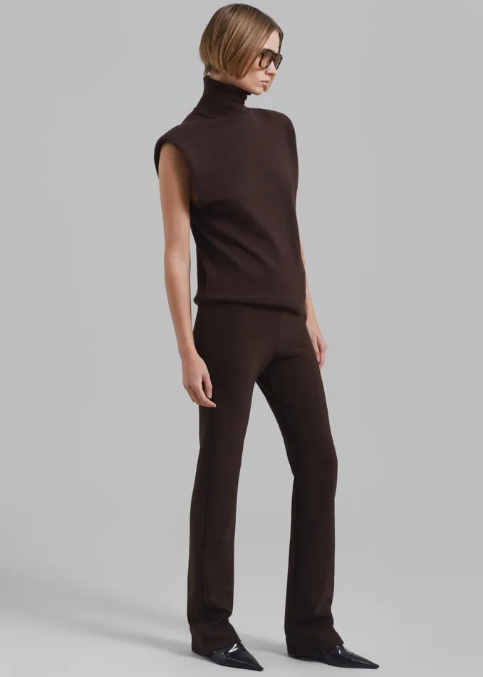 Women Mckenna Tailored Leggings 8211 Brown The Frankie Shop Bottoms
