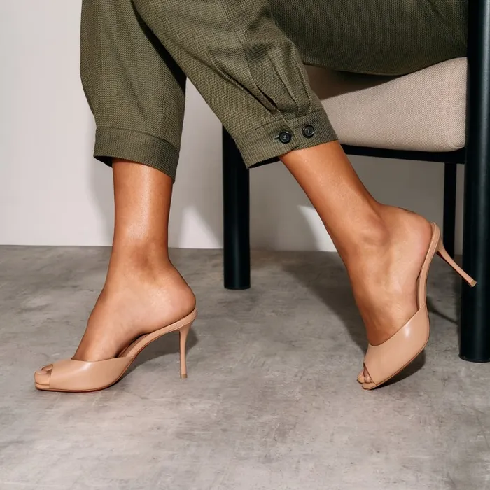 Women Me Dolly 85 Mm Mules 8211 Nappa Leather 8211 Blush Christian Louboutin Mules