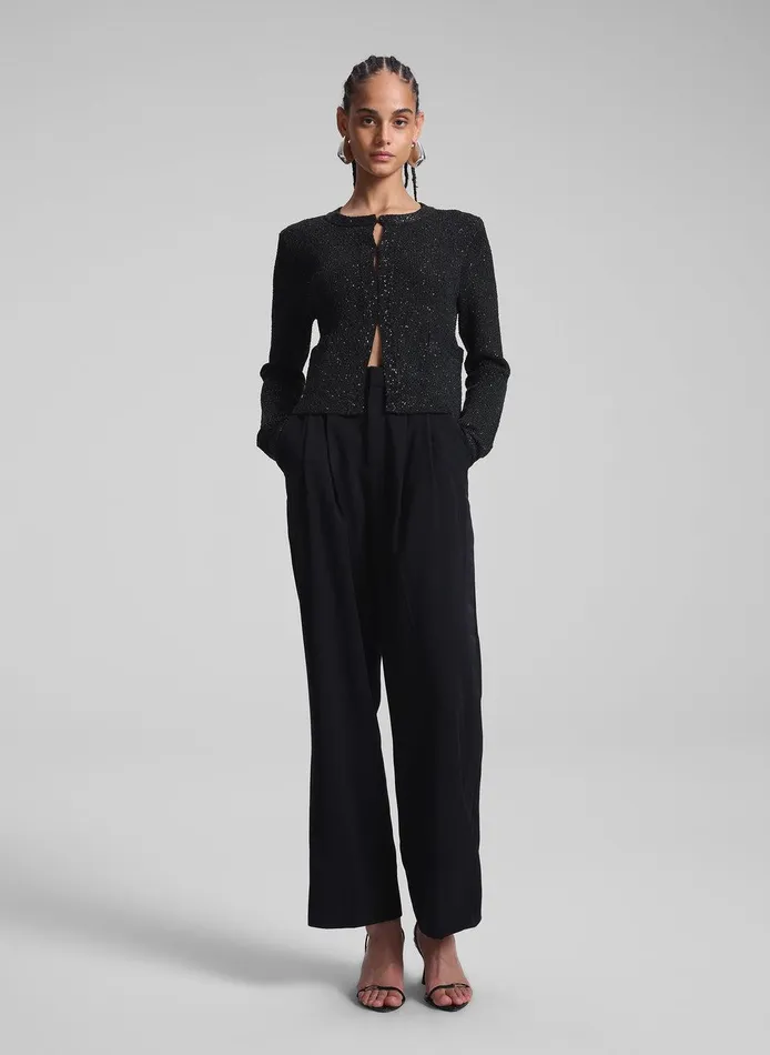 Women Meg Sequin Embellished Cardigan Blackblack ALC Tops