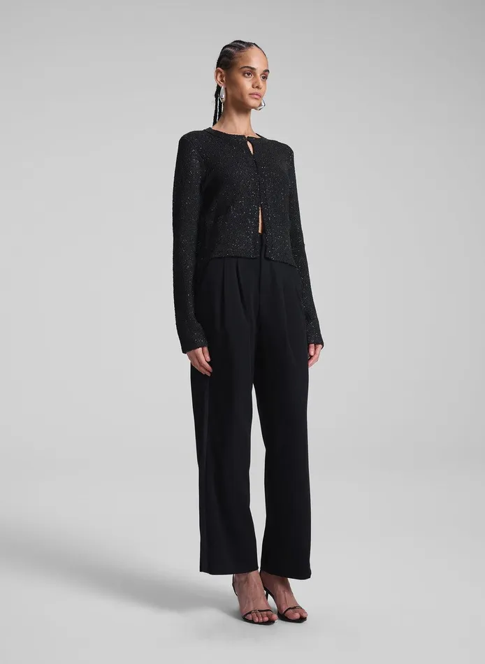 Women Meg Sequin Embellished Cardigan Blackblack ALC Tops