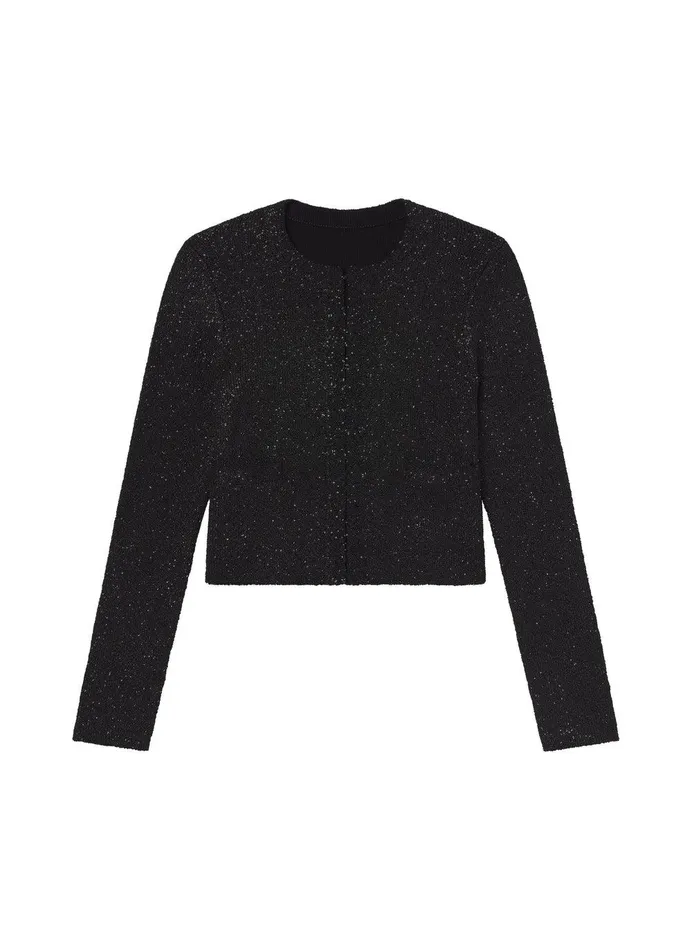 Women Meg Sequin Embellished Cardigan Blackblack ALC Tops