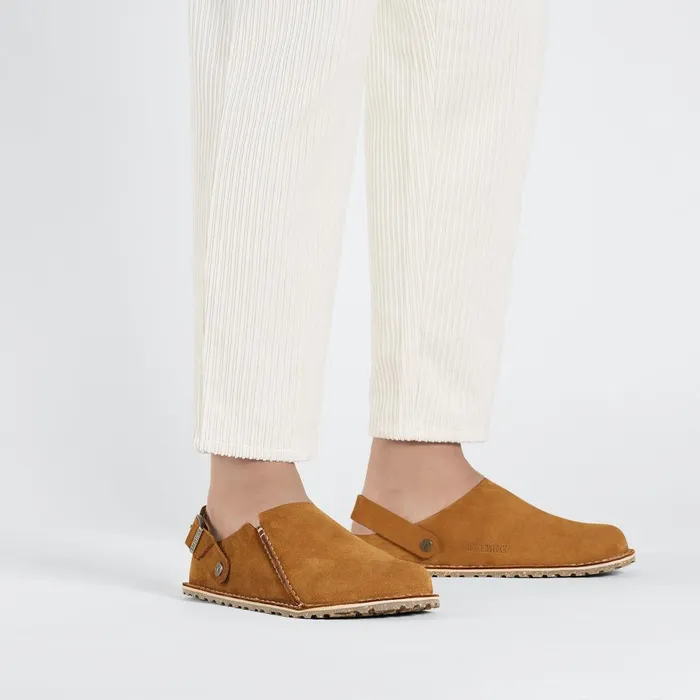 WomenMen Birkenstock Clogs Lutry Premium Suede Mink