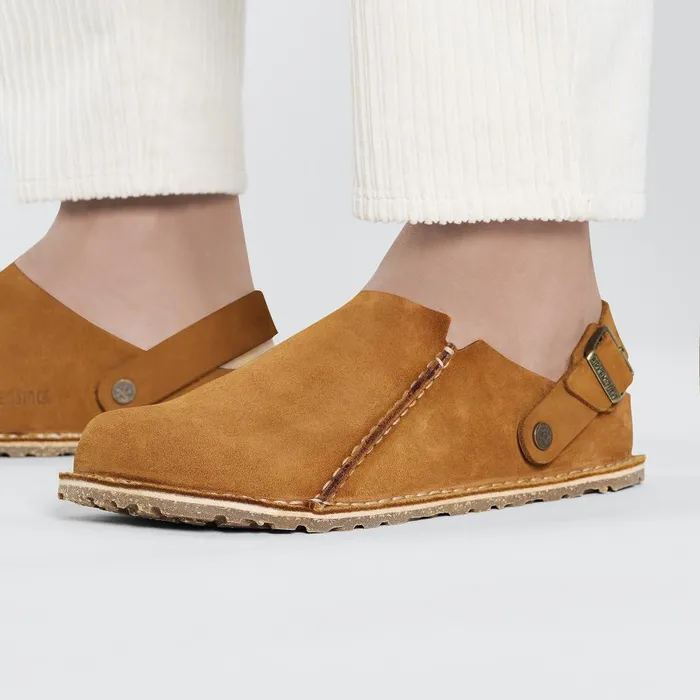 WomenMen Birkenstock Clogs Lutry Premium Suede Mink