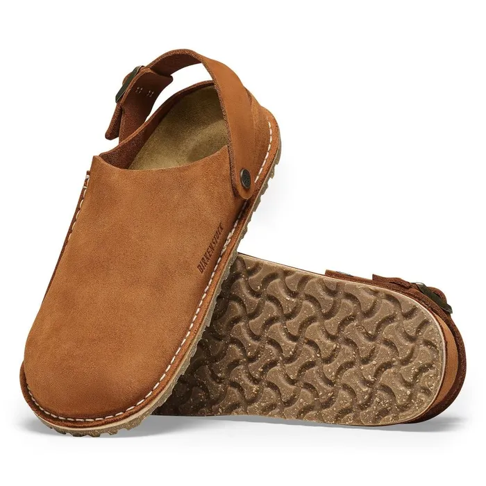 WomenMen Birkenstock Clogs Lutry Premium Suede Mink
