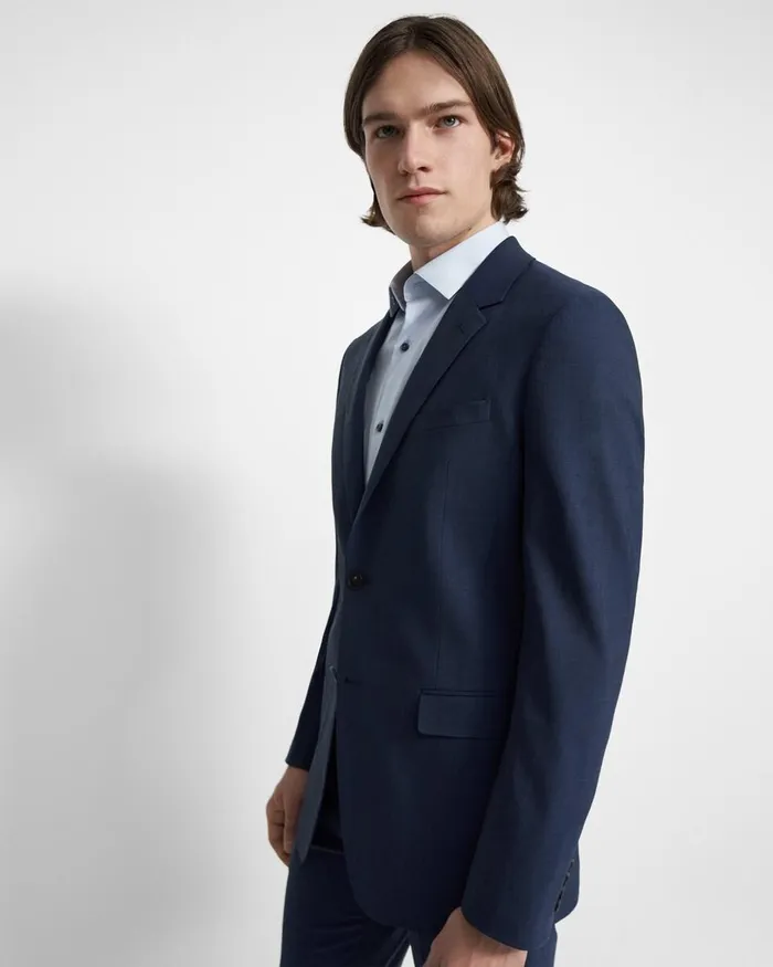 WomenMen Blazers Jackets Theory Structured Blazer In Stretch Wool Altitude