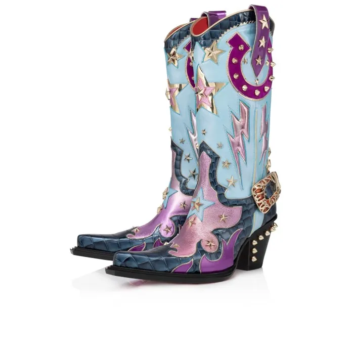 WomenMen Kennywood Alta High Boots 75 Mm 8211 Calf Leather 8211 Denim Christian Louboutin Boots WomenMen Kennywood Alta High Boots 75 Mm 8211 Calf Leather 8211 Denim Christian Louboutin Boots