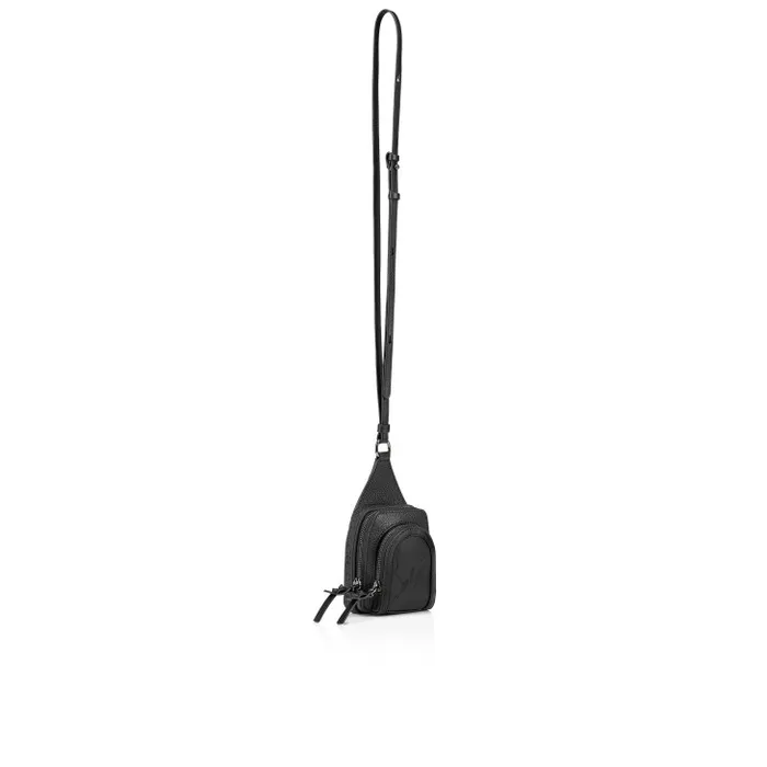 WomenMen Loubifunk Mini Crossbody Bag 8211 Smooth Calf Leather And Grained Calf Leather 8211 Black Christian Louboutin Shoulder Bags