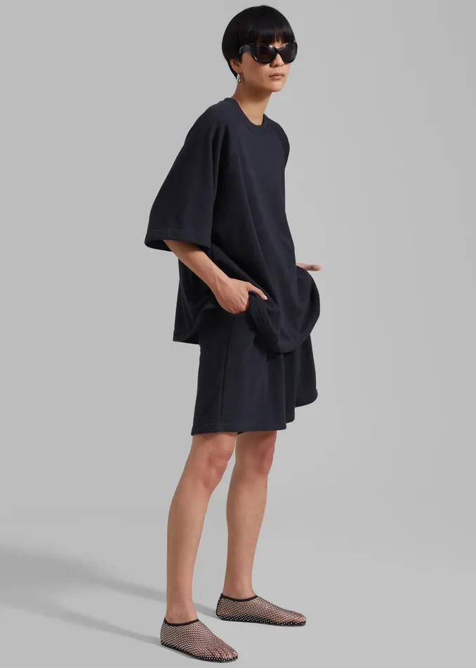 WomenMen Newton Sweat Tee 8211 Black The Frankie Shop Loungewear