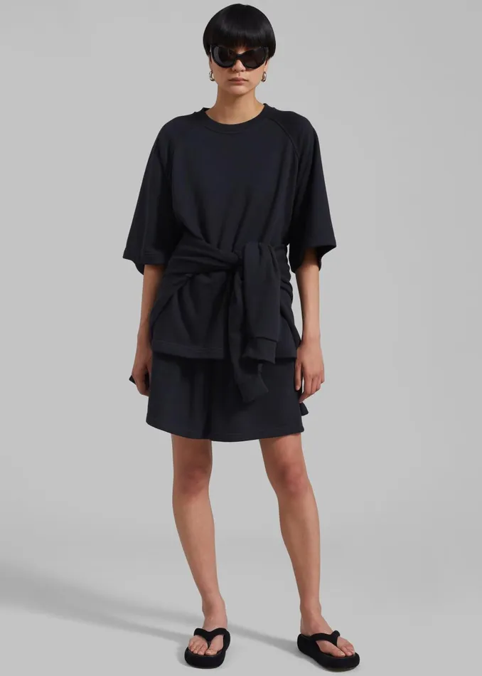 WomenMen Newton Sweat Tee 8211 Black The Frankie Shop Loungewear