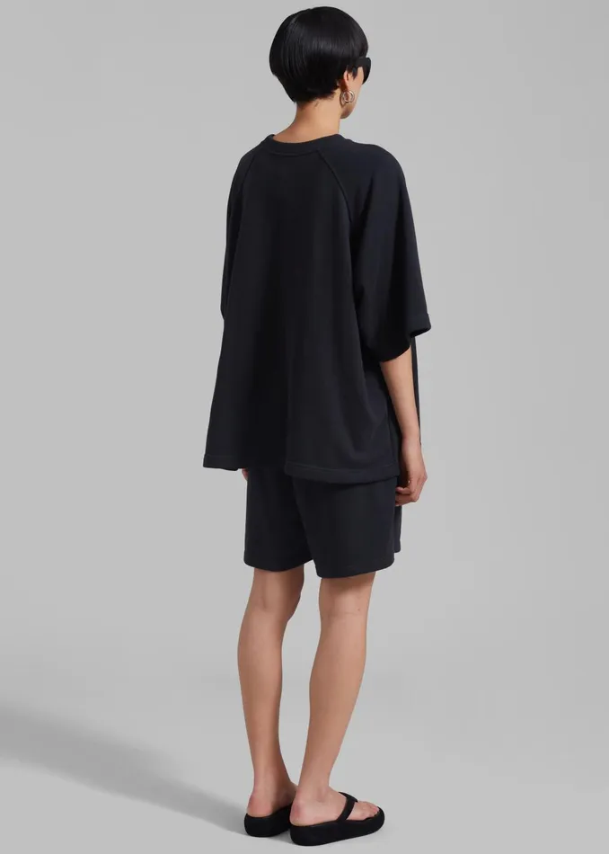 WomenMen Newton Sweat Tee 8211 Black The Frankie Shop Loungewear