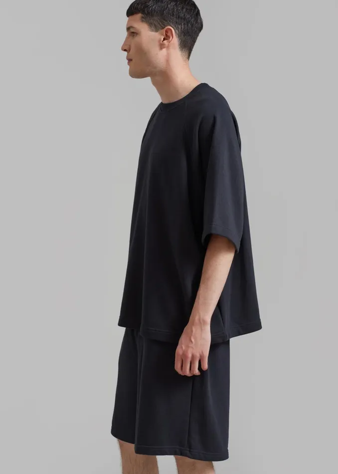WomenMen Newton Sweat Tee 8211 Black The Frankie Shop Loungewear