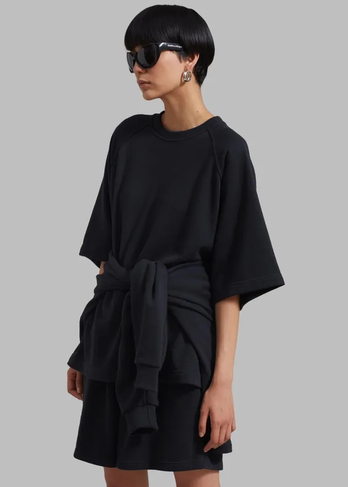 WomenMen Newton Sweat Tee 8211 Black The Frankie Shop Loungewear