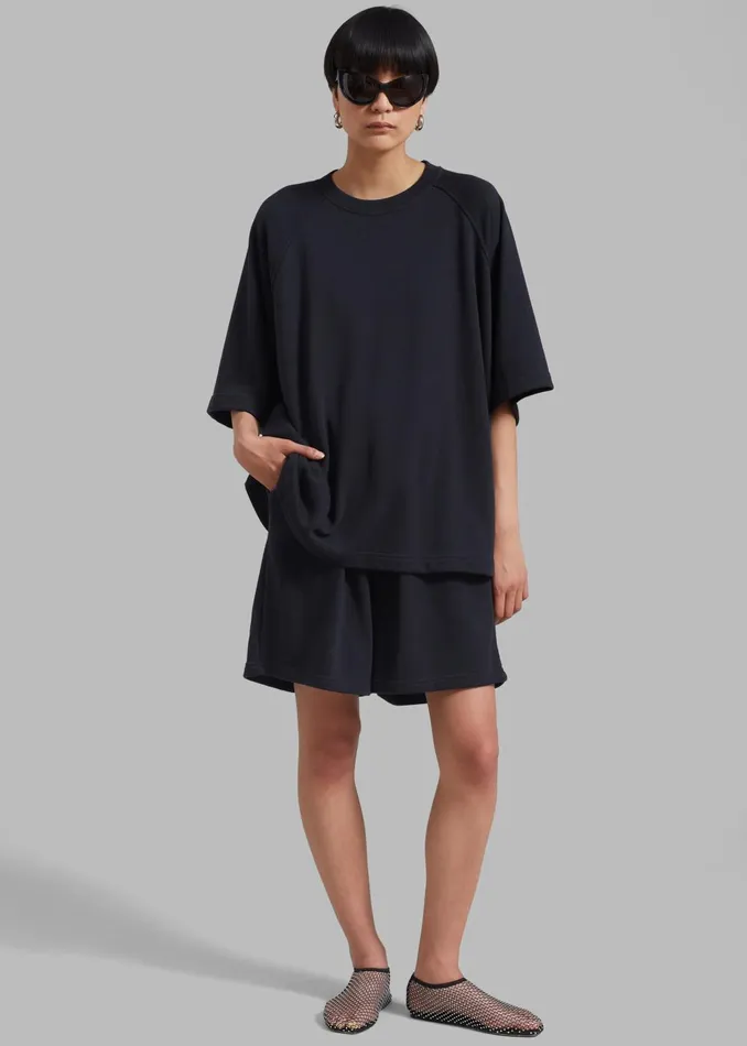 WomenMen Newton Sweat Tee 8211 Black The Frankie Shop Loungewear