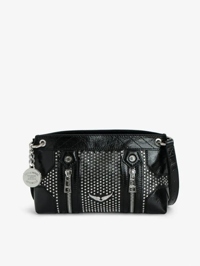 WomenMen Zadig and Voltaire Clutches Sunny Mood Studs Bag Black