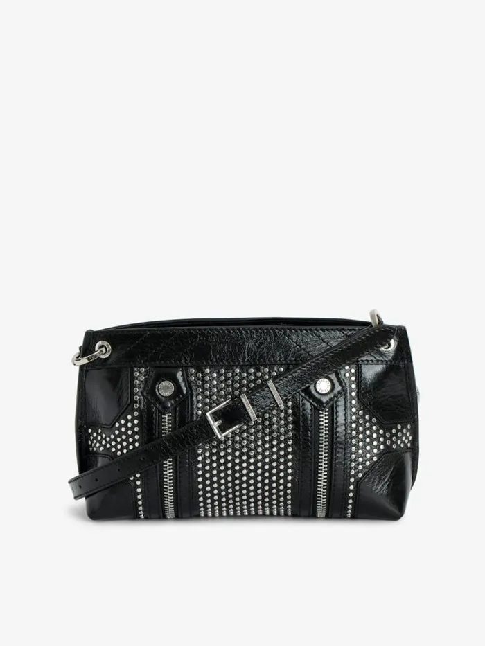 WomenMen Zadig and Voltaire Clutches Sunny Mood Studs Bag Black