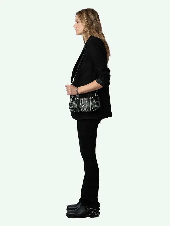 WomenMen Zadig and Voltaire Clutches Sunny Mood Studs Bag Black