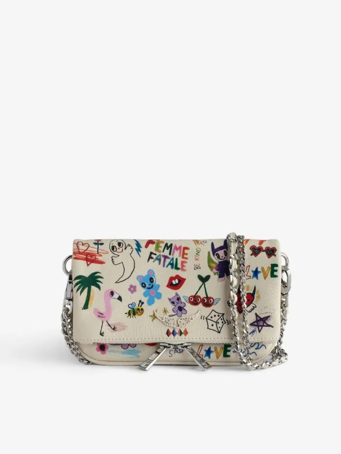 WomenMen Zadig and Voltaire Mini Bags Rock Nano Clutch Flash