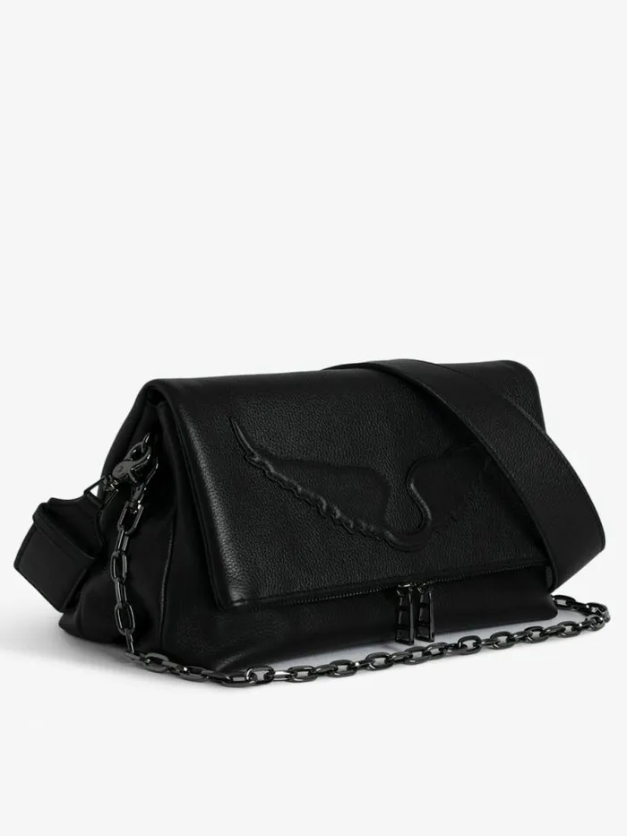 WomenMen Zadig and Voltaire Shoulder Bags Rocky Bag Black WomenMen Zadig and Voltaire Shoulder Bags Rocky Bag Black