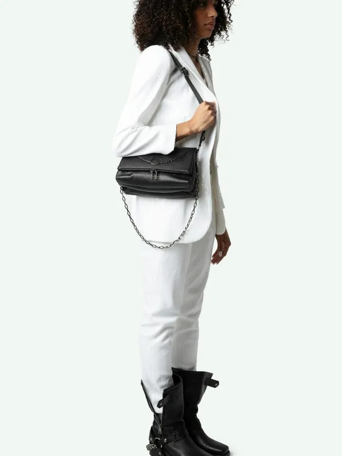 WomenMen Zadig and Voltaire Shoulder Bags Rocky Bag Black WomenMen Zadig and Voltaire Shoulder Bags Rocky Bag Black