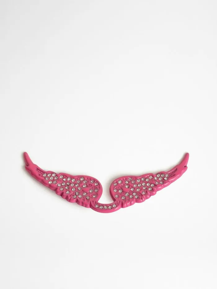 WomenMen Zadig and Voltaire Straps and Accessories Swing Your Wings Charm Fluo Pinkcrystal