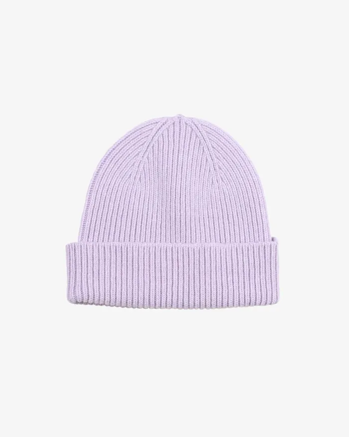 Women Merino Wool Beanie Soft Lavender Colorful Standard Beanies