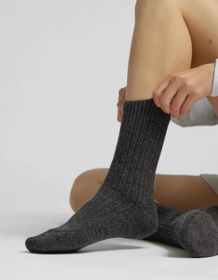 Women Merino Wool Blend Sock Lava Grey Colorful Standard Socks