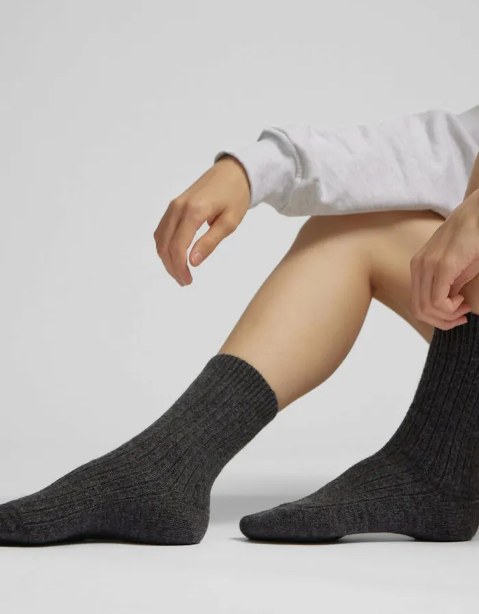 Women Merino Wool Blend Sock Lava Grey Colorful Standard Socks
