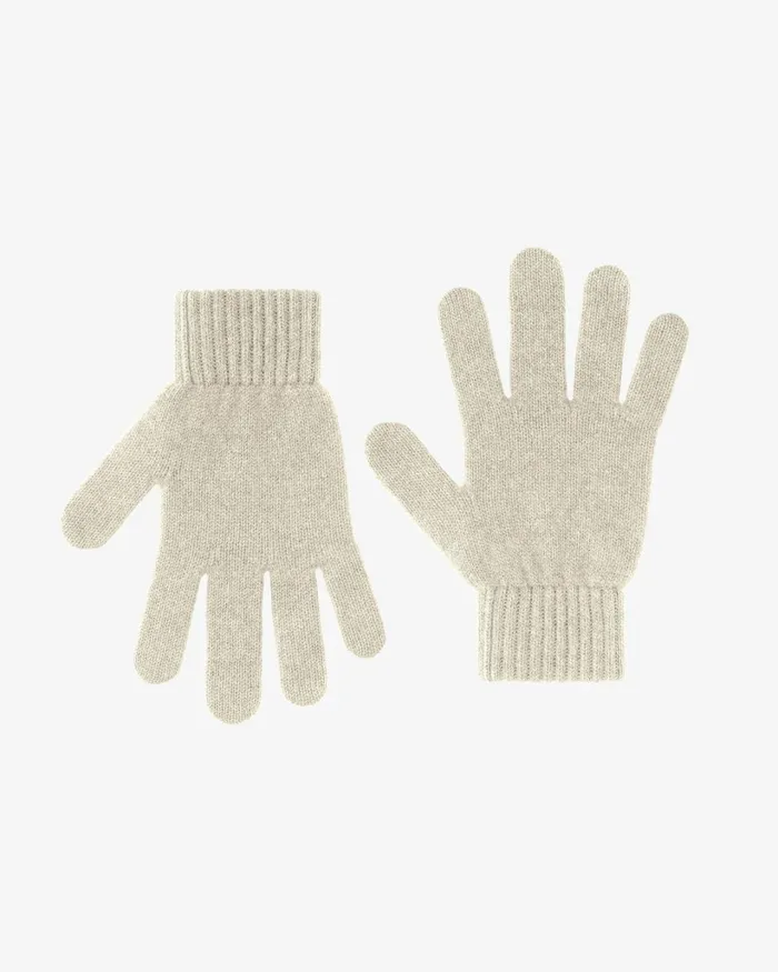 Women Merino Wool Gloves Ivory White Colorful Standard Gloves