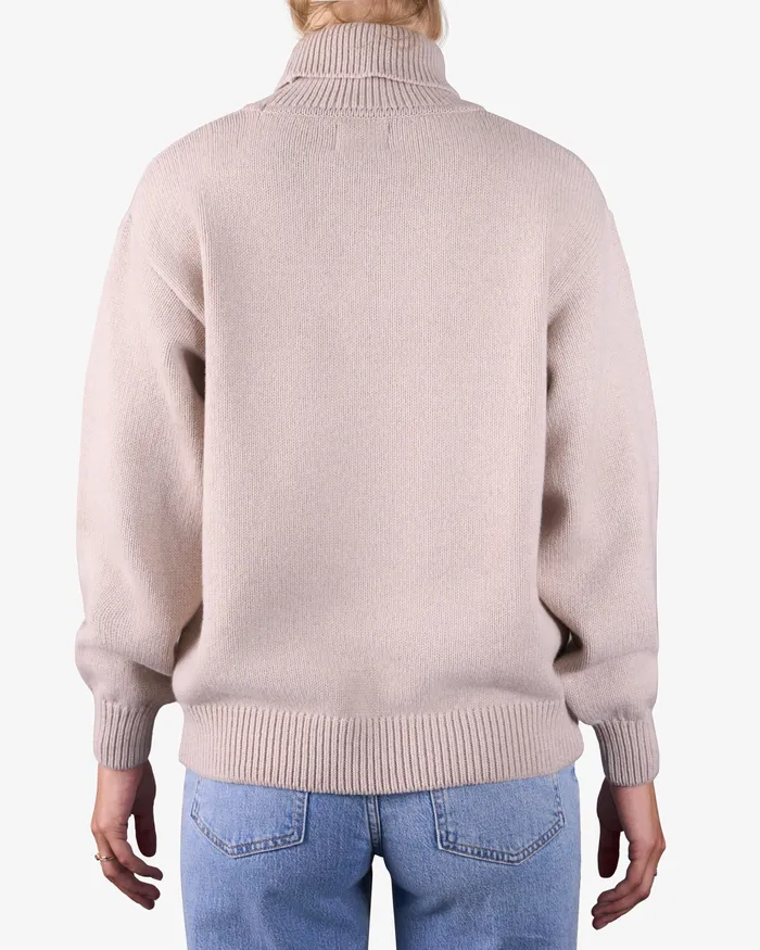 Women Merino Wool Turtleneck 8211 Heather Grey Knit Sweaters Colorfulstandard