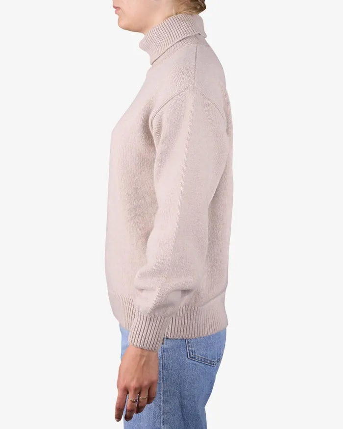 Women Merino Wool Turtleneck Navy Blue Colorful Standard Knit Sweaters