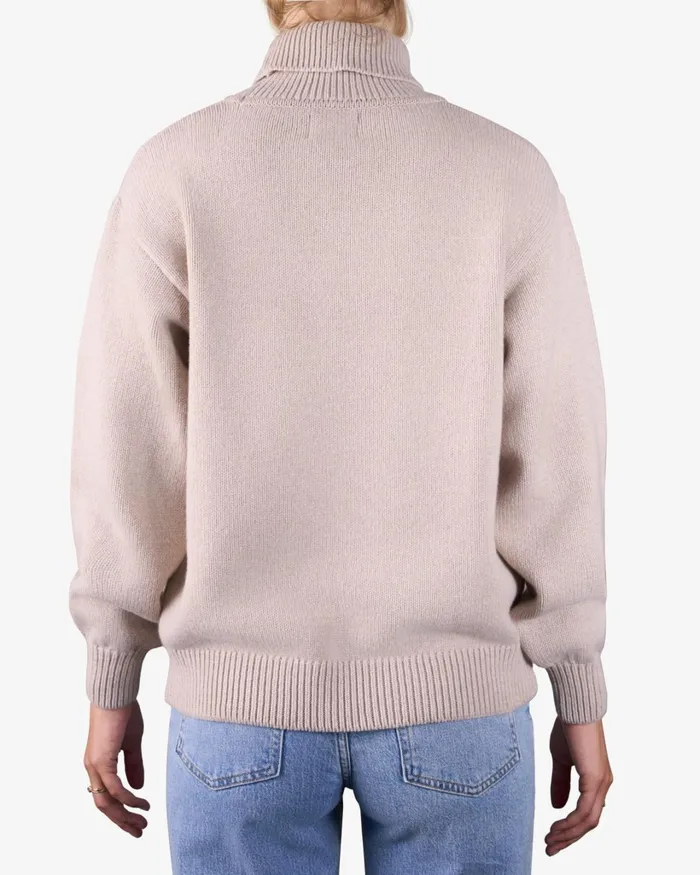 Women Merino Wool Turtleneck Scarlet Red Colorful Standard Knit Sweaters