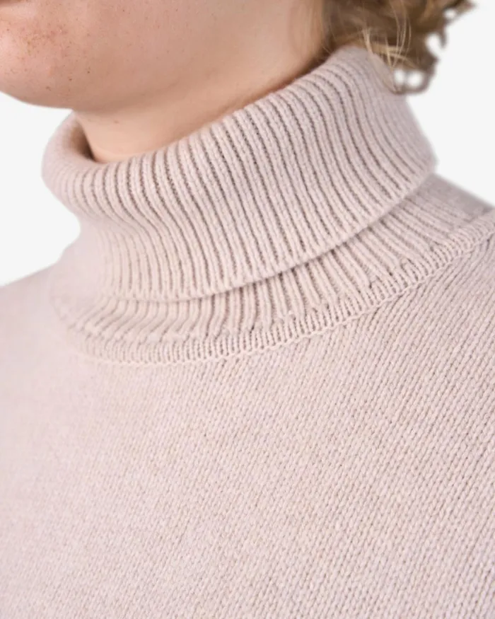 Women Merino Wool Turtleneck Scarlet Red Colorful Standard Knit Sweaters