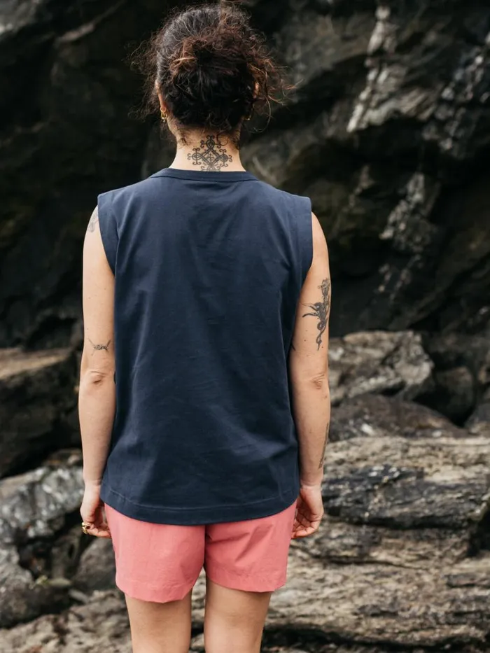 Women Meskel Vest Navy Finisterre Tops and Shirts