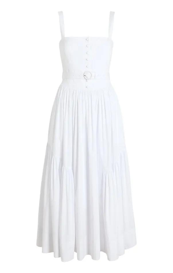 Women Midi Cinq Sept Amber Dress White