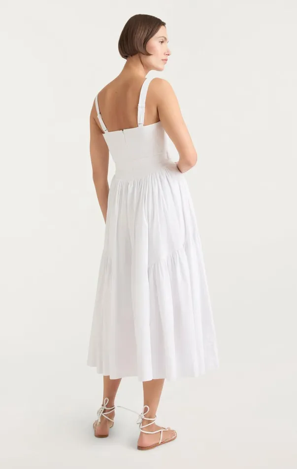 Women Midi Cinq Sept Amber Dress White