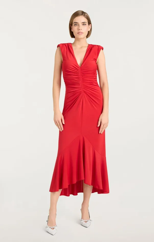 Women Midi Cinq Sept Dianne Dress Candy Apple