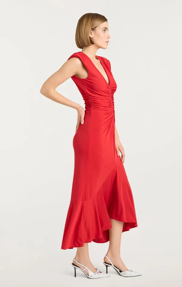 Women Midi Cinq Sept Dianne Dress Candy Apple