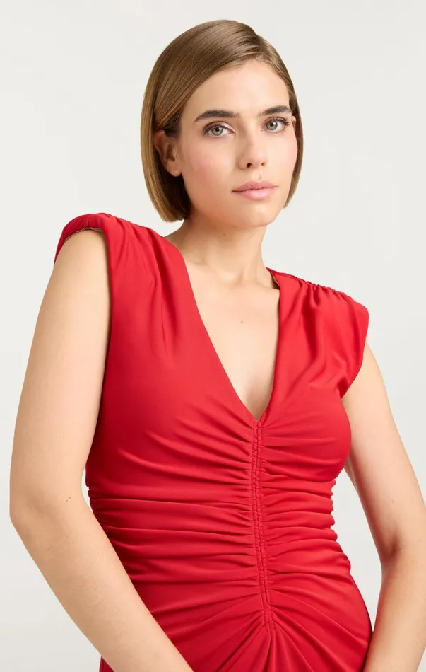 Women Midi Cinq Sept Dianne Dress Candy Apple