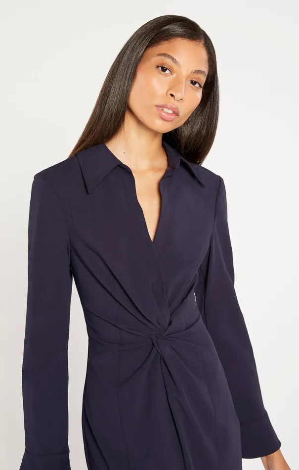 Women Midi Cinq Sept Midi Mckenna Dress Navy