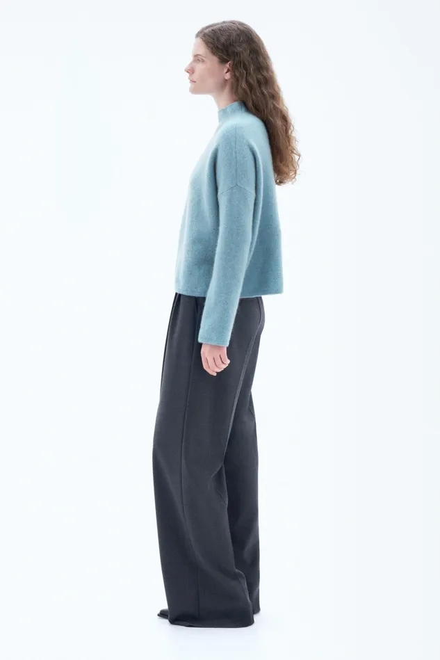 Women Mika Yak Funnelneck Sweater Blue Melange Filippa K Knitwear