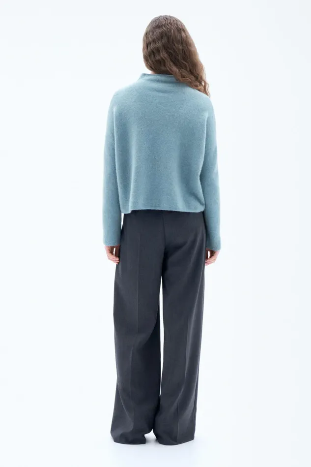 Women Mika Yak Funnelneck Sweater Blue Melange Filippa K Knitwear