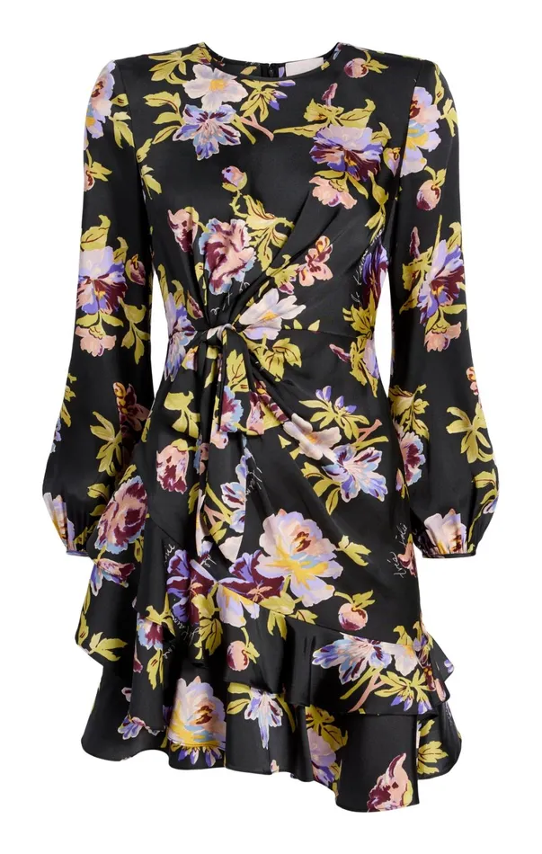 Women Mini Cinq Sept Alice Dress Black Multi