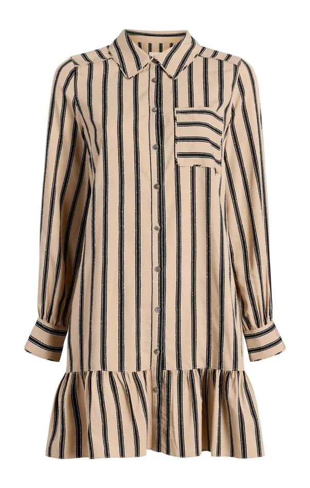 Women Mini Cinq Sept Arlette Dress Khakiblack
