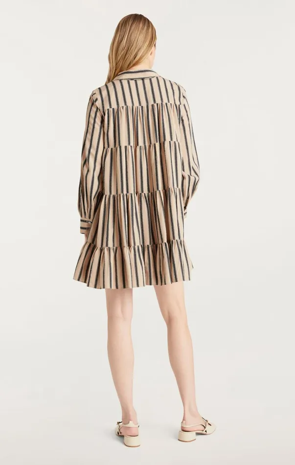 Women Mini Cinq Sept Arlette Dress Khakiblack