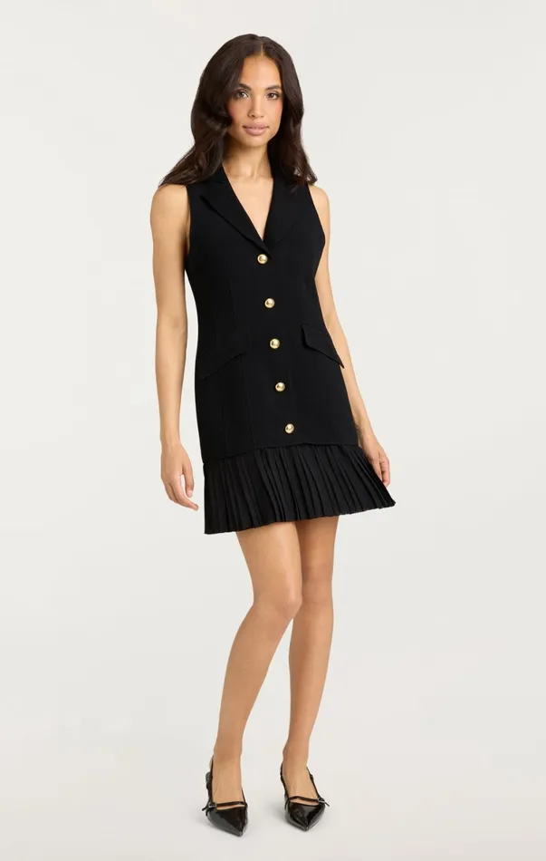 Women Mini Cinq Sept Regan Dress Blackblack