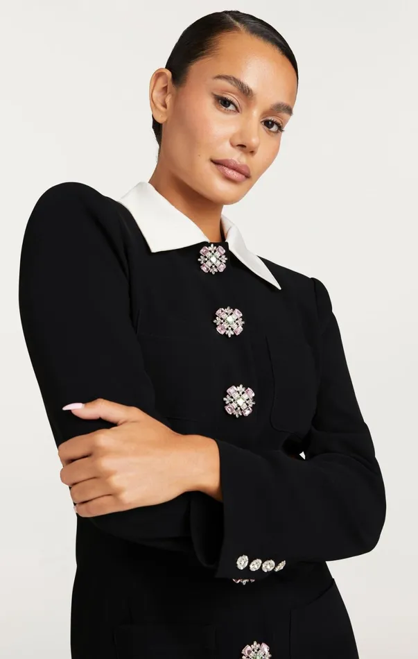 Women Mini Cinq Sept Sheryl Dress Blackivory