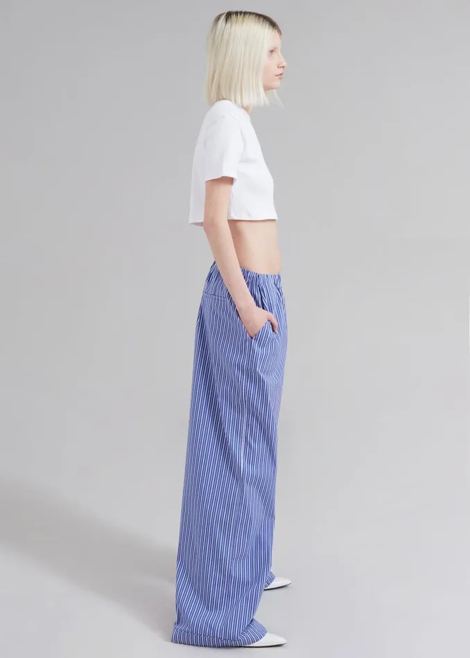 Women Mirca Elastic Pants 8211 Blue Multi Stripe The Frankie Shop Loungewear