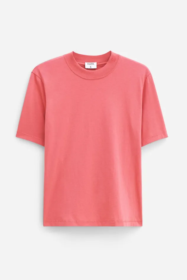 Women Mock Neck Tee Light Raspberry Filippa K Tops
