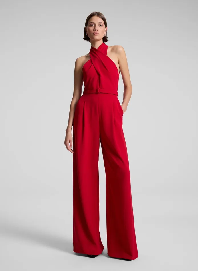 Women Murphy II Wide Leg Jumpsuit Really Red ALC Jumpsuits