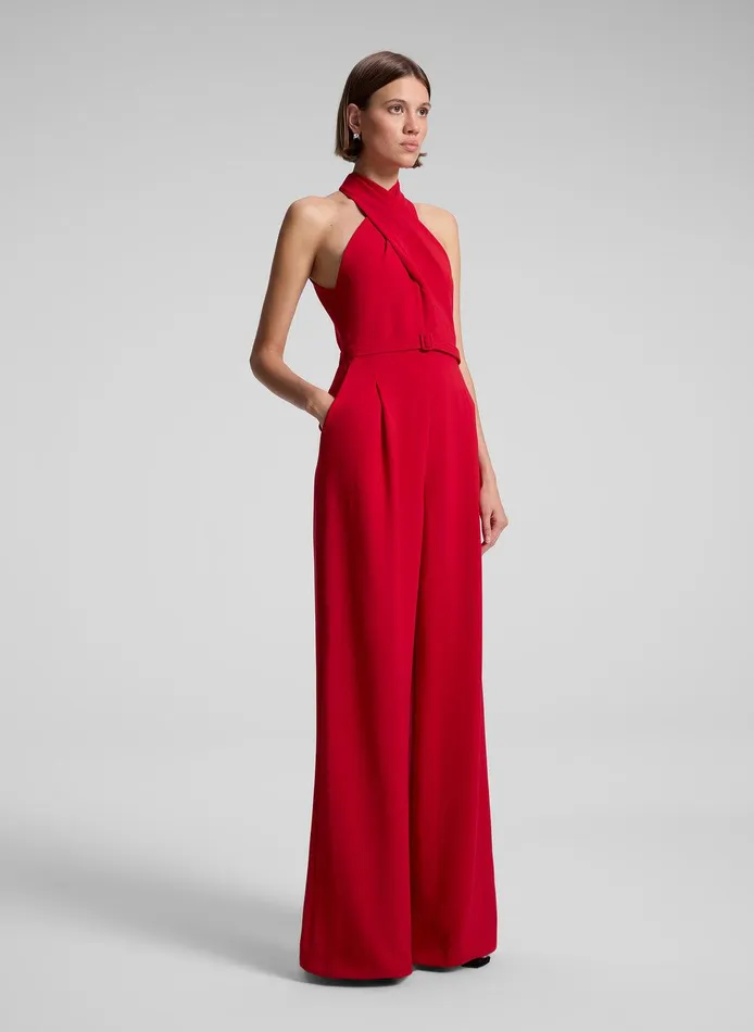 Women Murphy II Wide Leg Jumpsuit Really Red ALC Jumpsuits